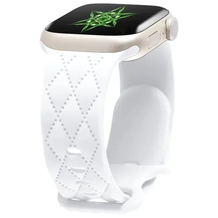 Stylish Engraved Silicone Watch Strap for Apple Watch
