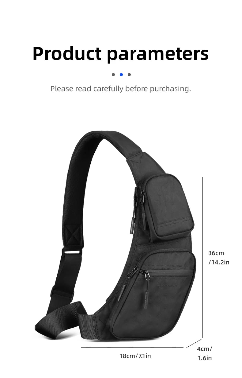 Durable Men's Sling Bag | Waterproof Crossbody & Waist Pack