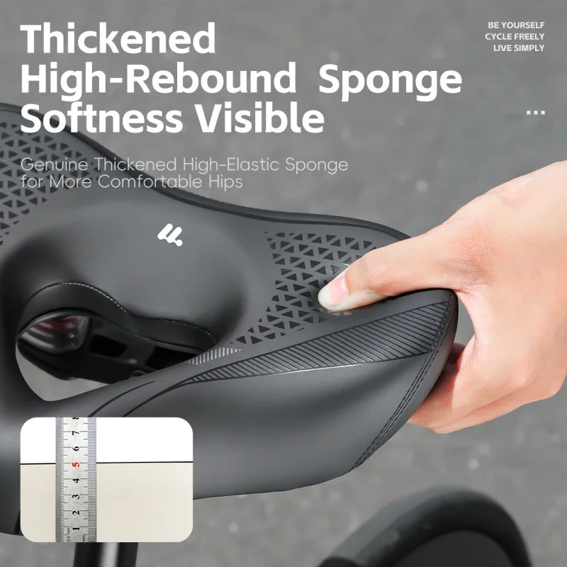 High-Elastic Shock-Absorbing Bicycle Saddle | Comfortable Bike Seat