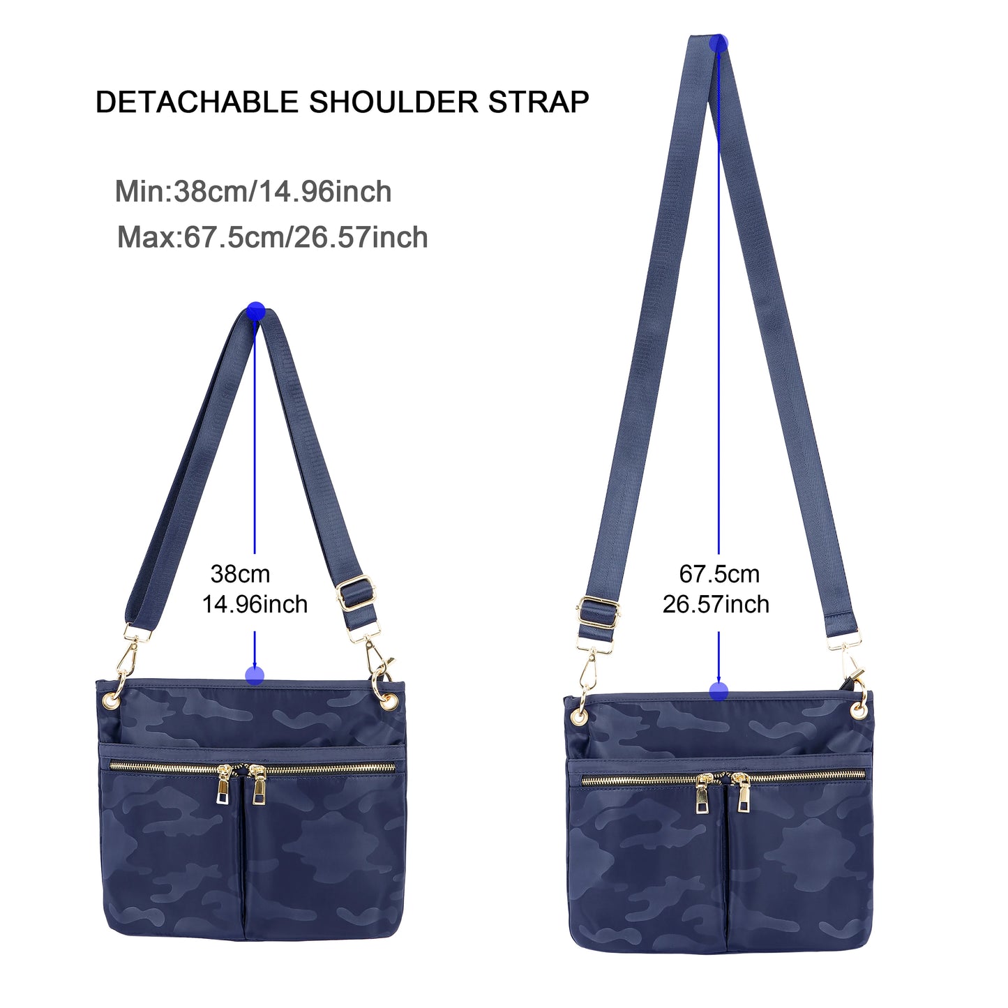 Stylish Crossbody Nylon Handbag | Lightweight Multi-Pocket Bag