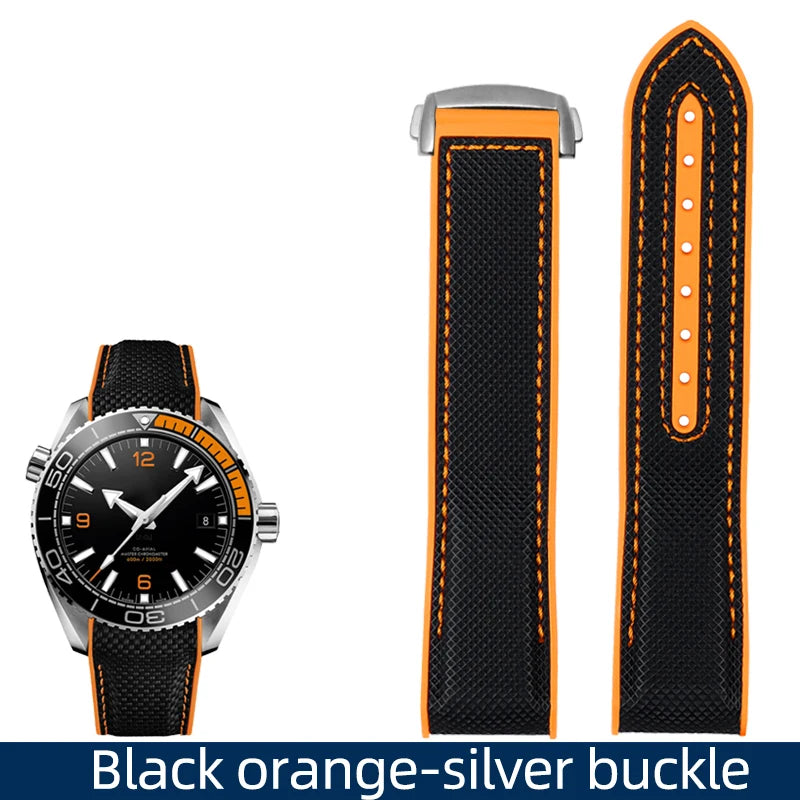 Versatile Nylon Rubber Watchband | Durable Comfort Strap
