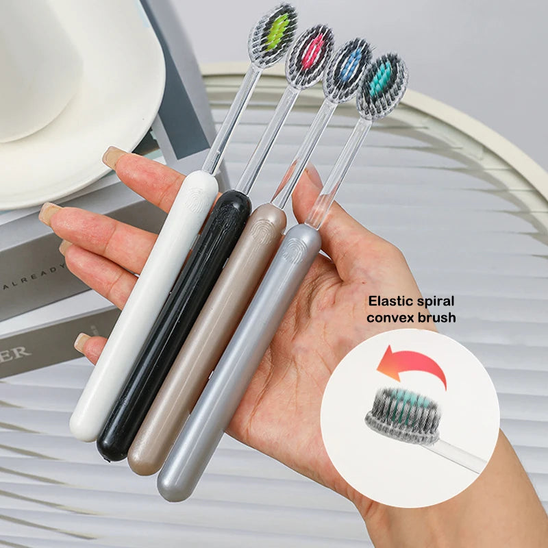 2Pcs Mouth Clean Toothbrush Ultra-Fine Soft Hard Bristle Toothbrush Deep Cleaning For Adults Whitening Teeth