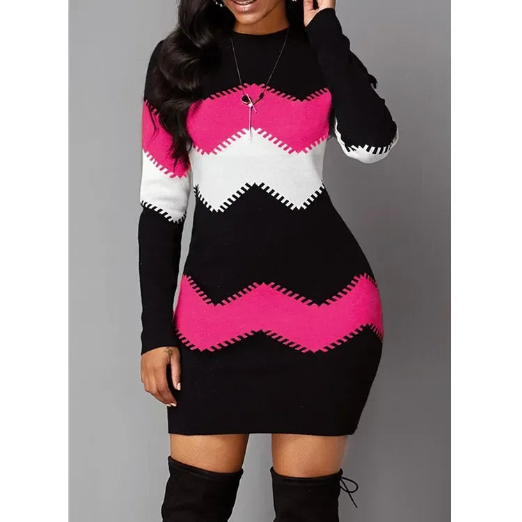 Boho Vintage Striped Women's Dress | Elegant Casual Party Wear