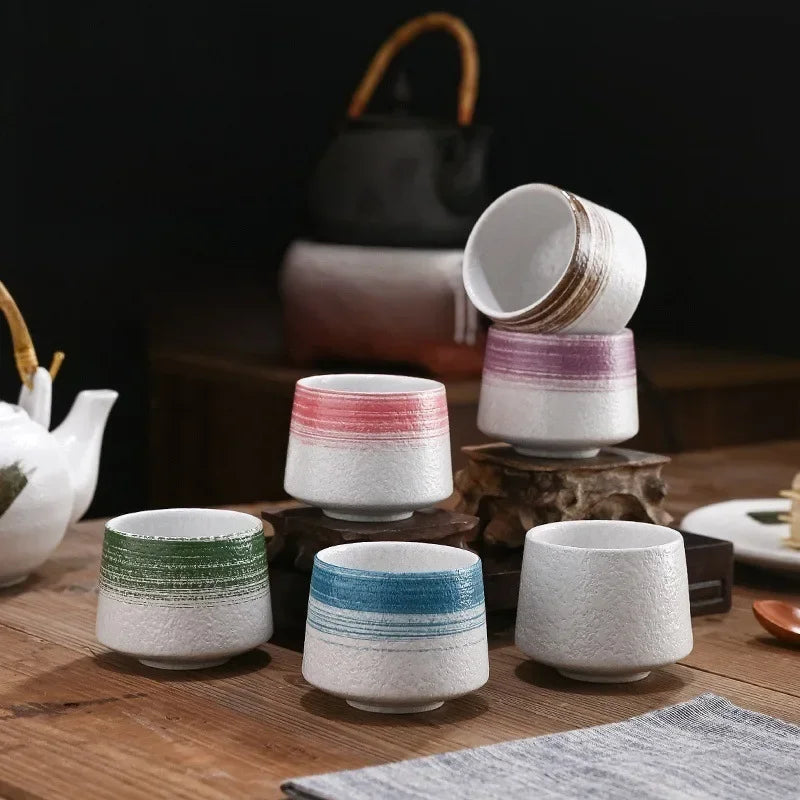 Tazas de café vintage de cerámica estilo japonés | Vajilla elegante