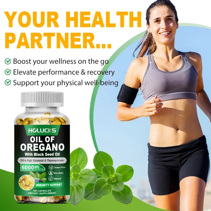 Organic Oregano Oil Softgels | Digestive & Immune Support
