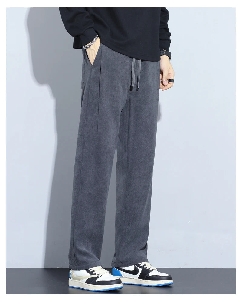Men’s Thermal Fleece Pants | Cozy Wide-Leg Winter Sweatpants