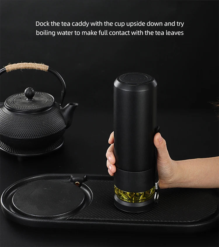 Stainless Steel Tea Infuser Vacuum Flask | Insulated Travel Mug