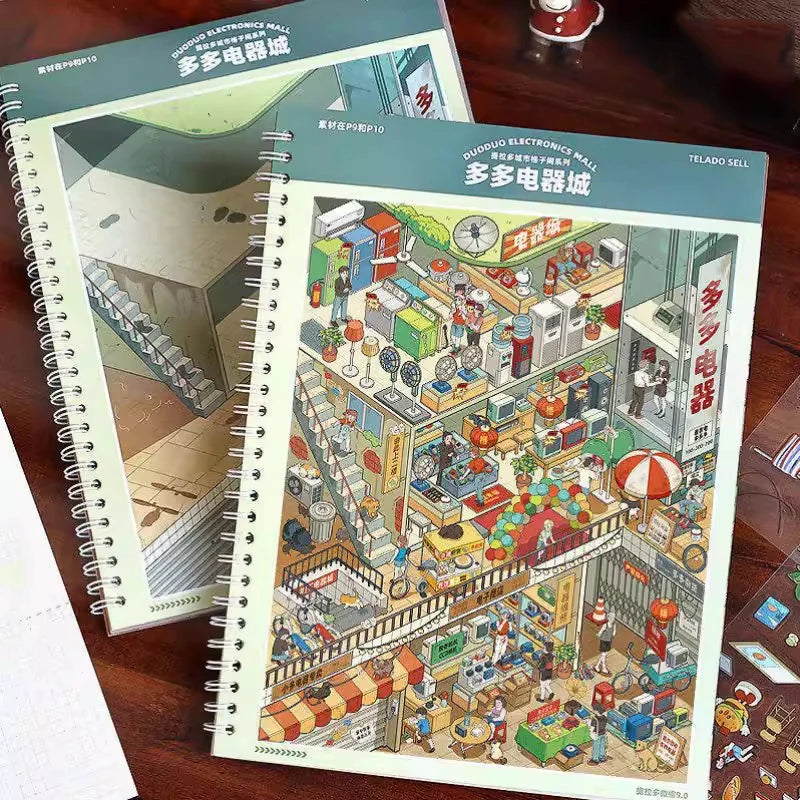 Miniature Scene Collection Stickers | DIY 3D Dollhouse Crafts