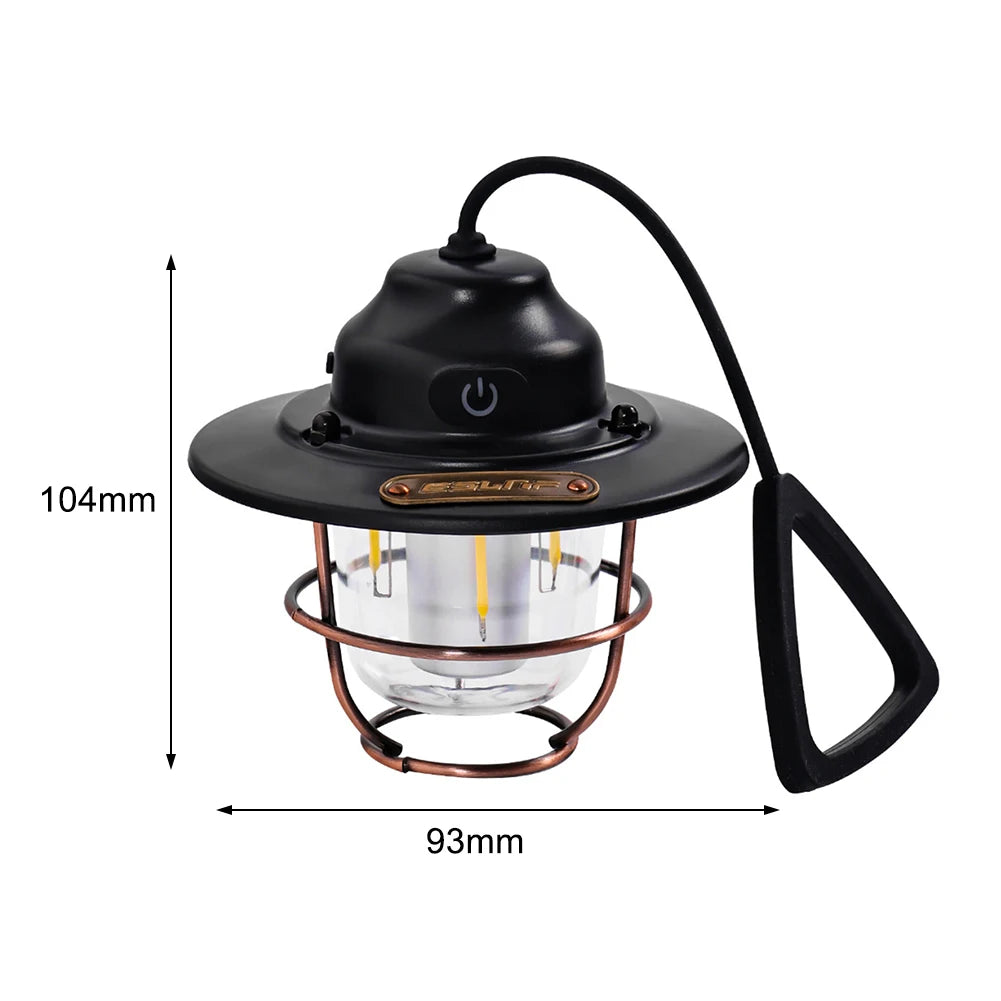 Linterna de camping retro LED | Luz regulable impermeable para tiendas de campaña