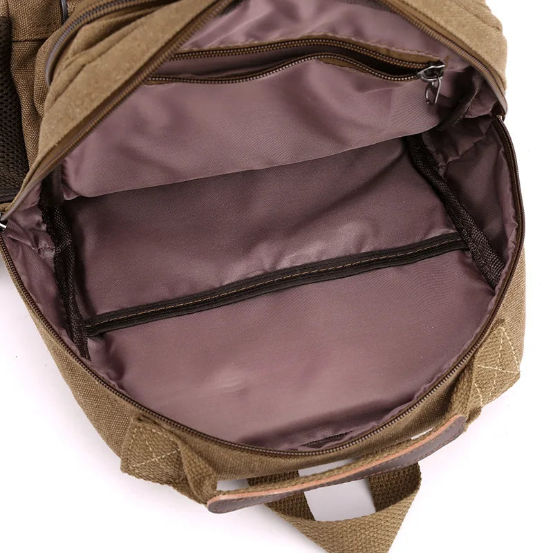 Multifunctional Canvas Chest Bag | Sleek Travel Companion