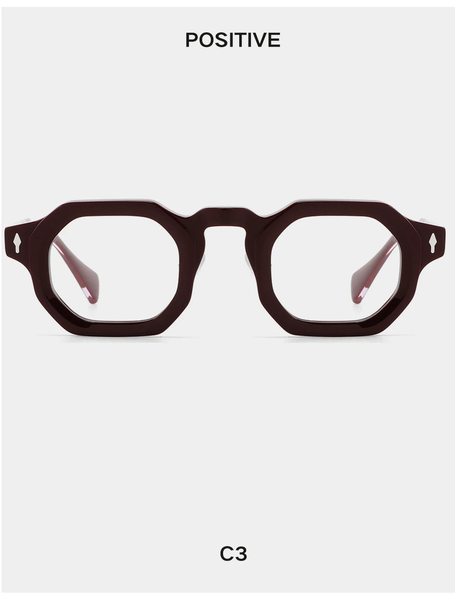 Stylish Hexagonal Acetate Eyeglasses Frames for Men & Women