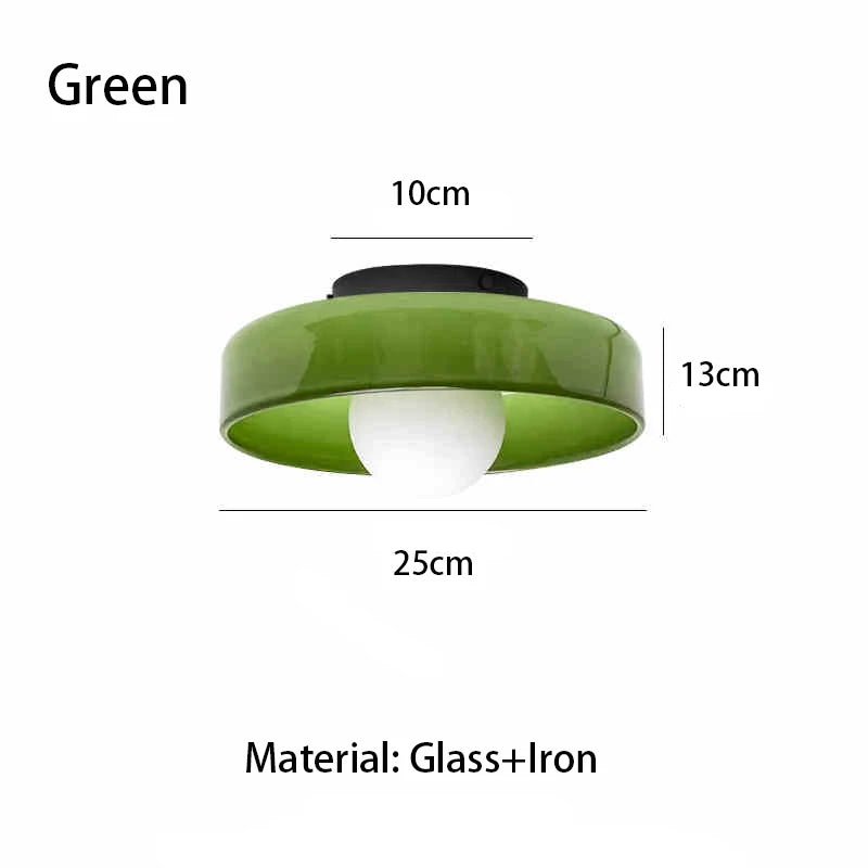 Multi-Colored Glass Ceiling Light | Modern Vintage Lighting Fixture