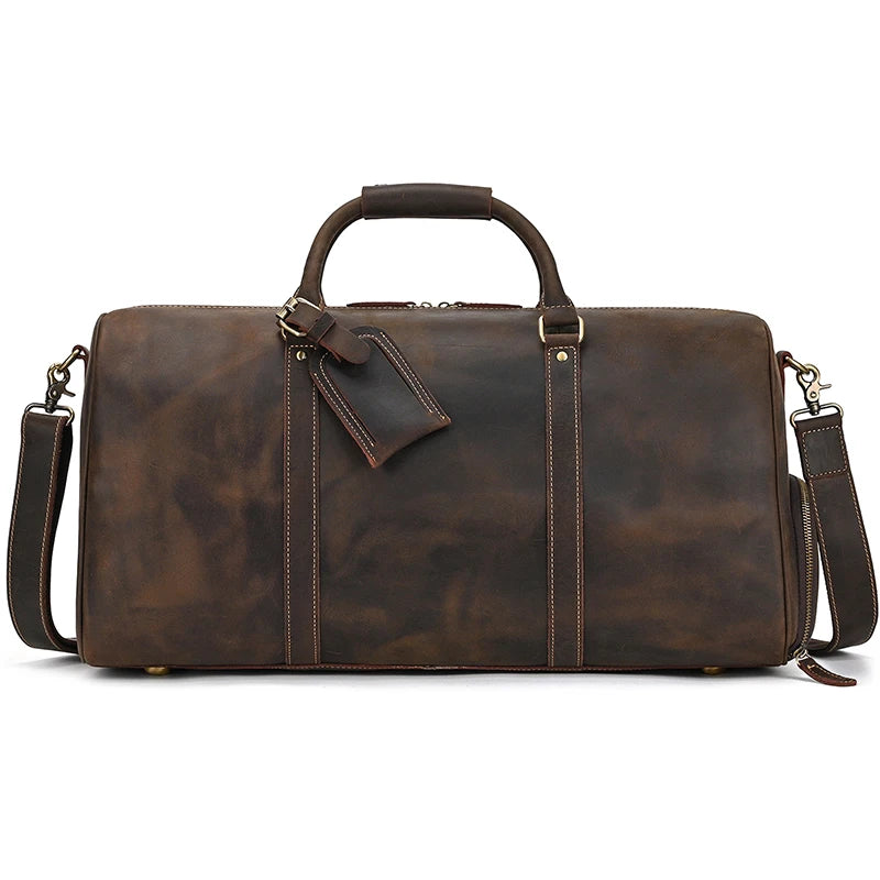 Luxury Genuine Leather Travel Bag for Men & Women | Versatile Duffle
