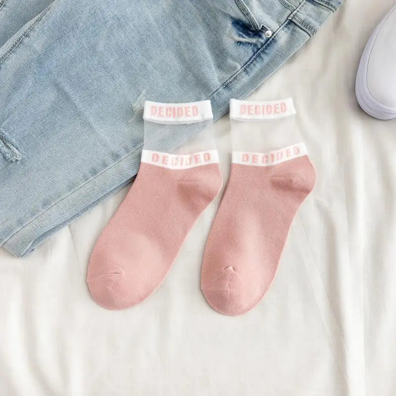 Stylish Butterfly Crew Socks for Women | Kawaii Streetwear Fashion