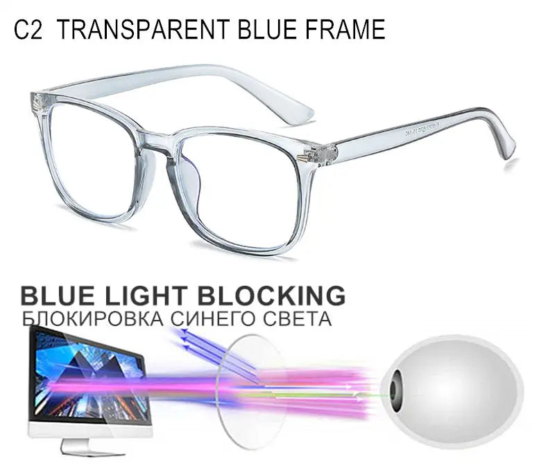 Gafas de sol retro de montura cuadrada con protección contra la luz azul y estilo