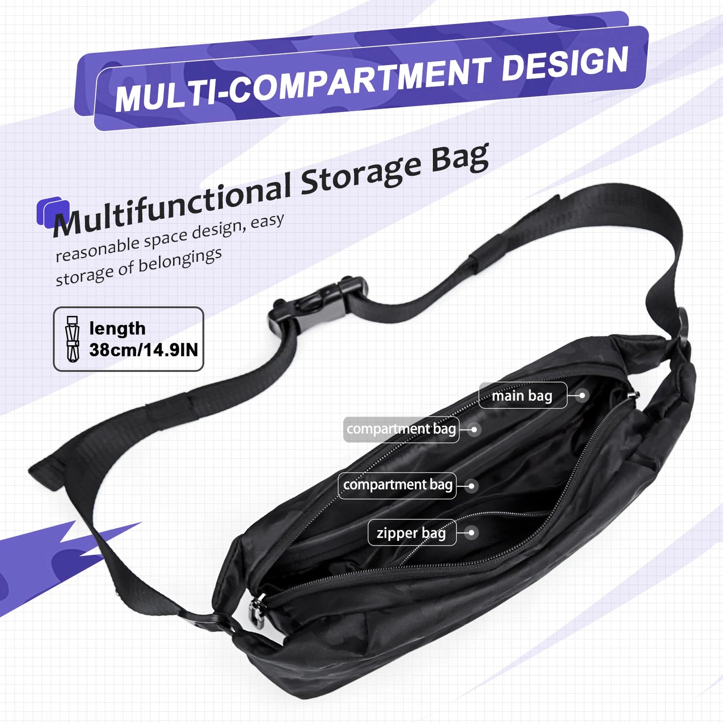 Waterproof Anti-Theft Sling Bag for Active Outdoor Adventures