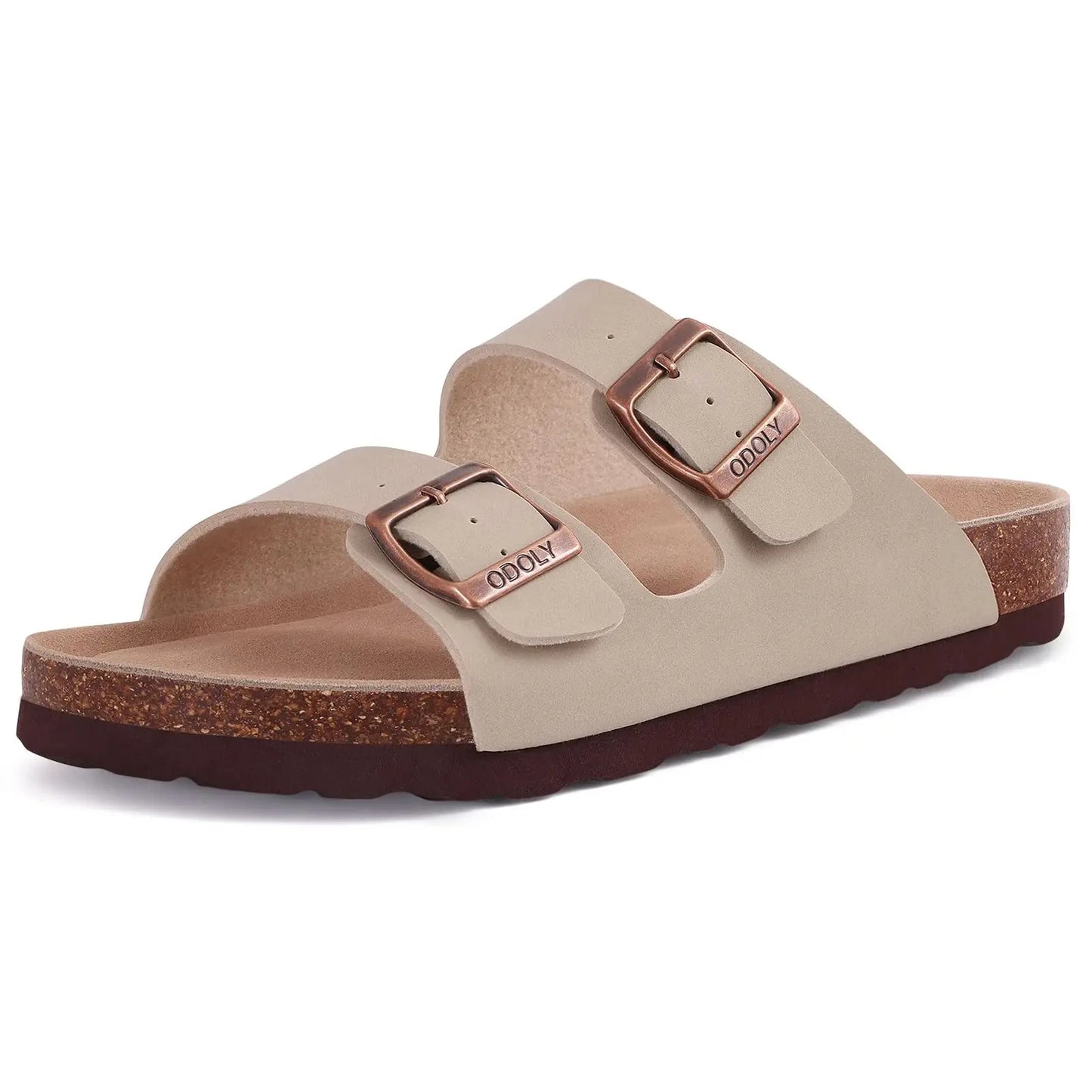 Women's Suede Sandals | Adjustable Buckle Cork Platform Footwear
