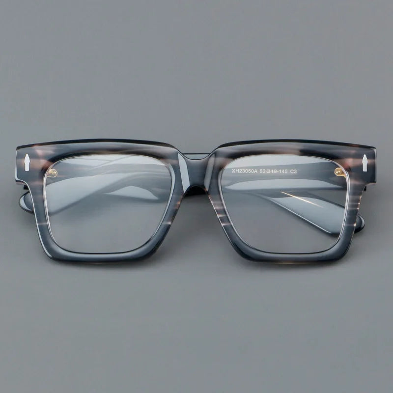 Customizable Retro Geometric Square Anti-Blue Light Eyewear
