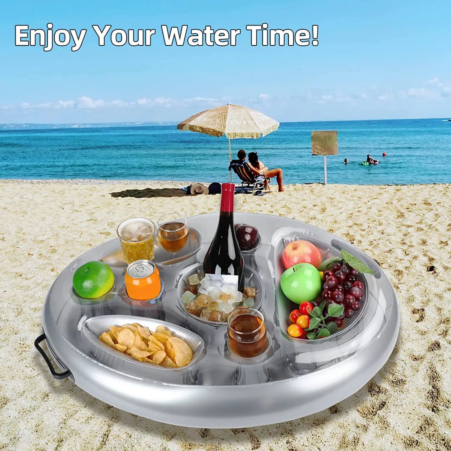 Inflatable Pool Drink Holder | Summer Party Float Cooler Tray