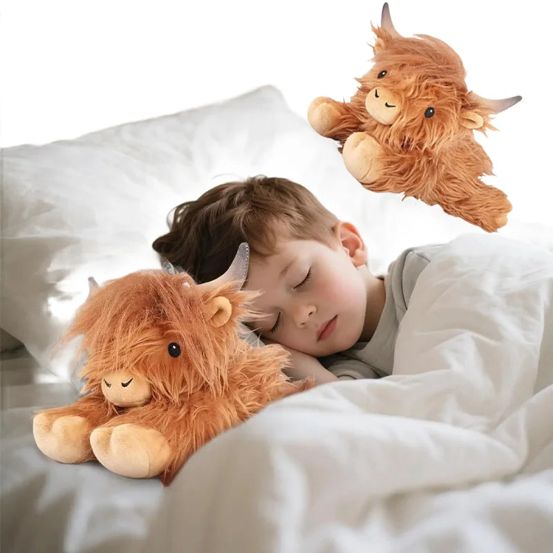 Cute Plush Highland Cow Toy | Soft Stuffed Animal for Kids