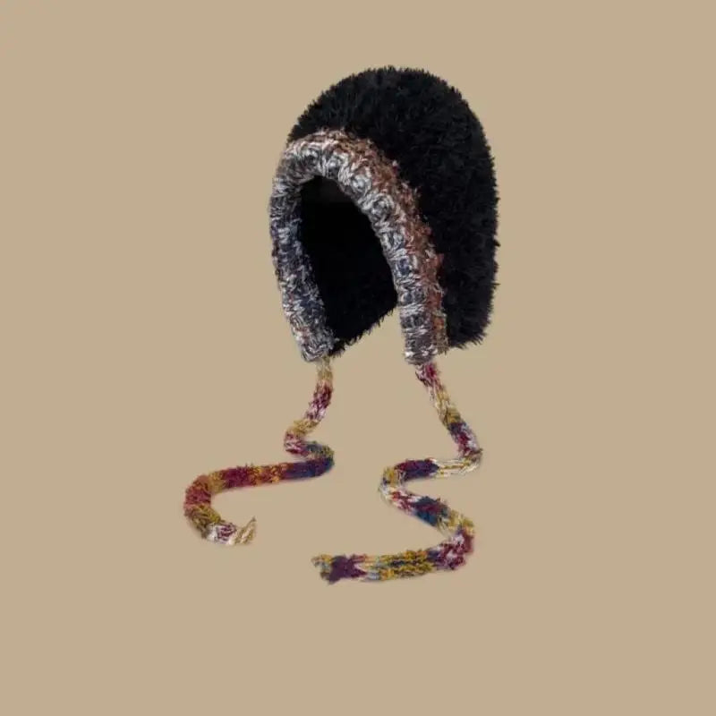 Women's Cute Bear Plush Knitted Hat | Cozy Winter Beanie