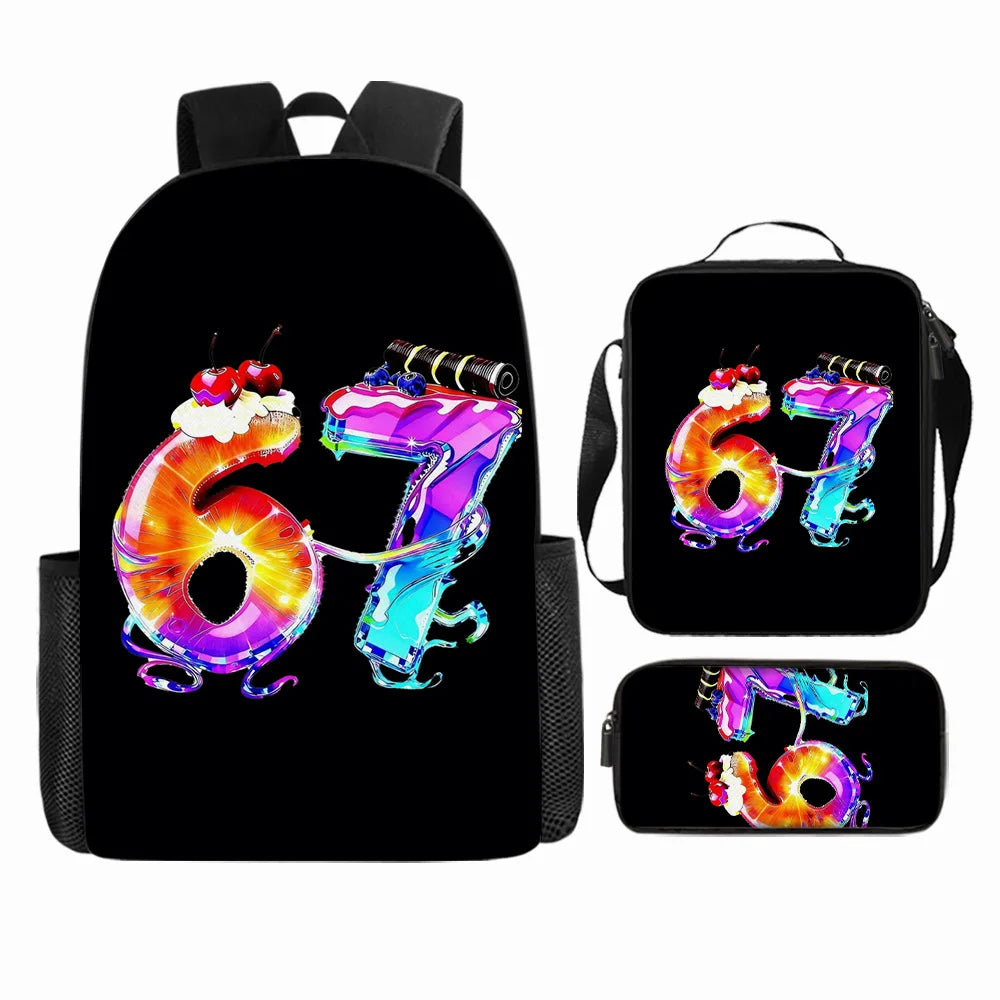Cute Anime-Inspired Backpack & Lunch Bag Set for Students