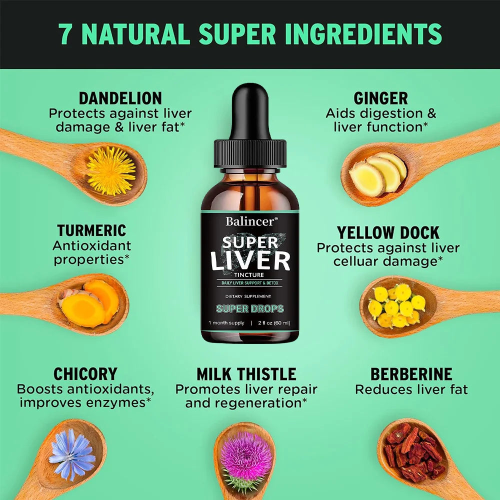 All-Natural Liver Support Liquid Drops with Milk Thistle