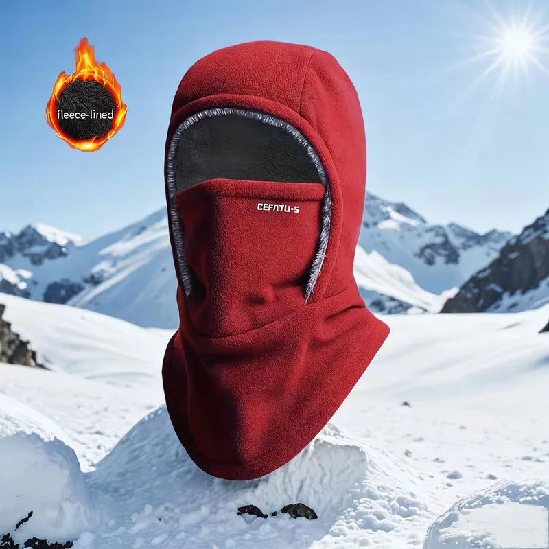 Unisex Fleece Balaclava Cycling Cap | Thick Warm Windproof Hood