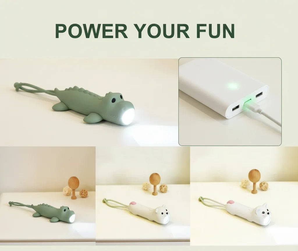Cute Bear Night Light | USB Rechargeable Kids Flashlight Lamp