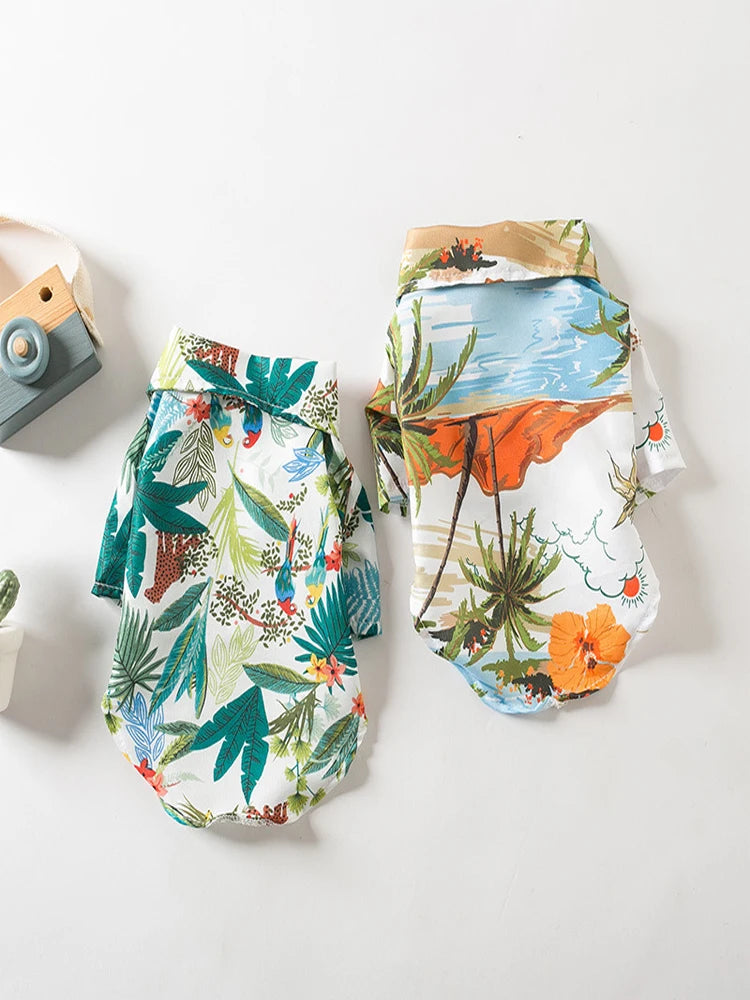 Summer Lightweight Pet Clothes | Stylish Dog & Cat Hawaiian Shirt