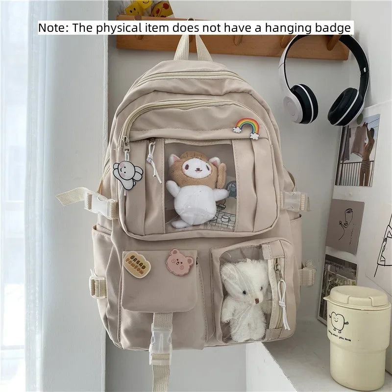Cute Girls' Korean Style Backpack | Large Capacity Casual Bag