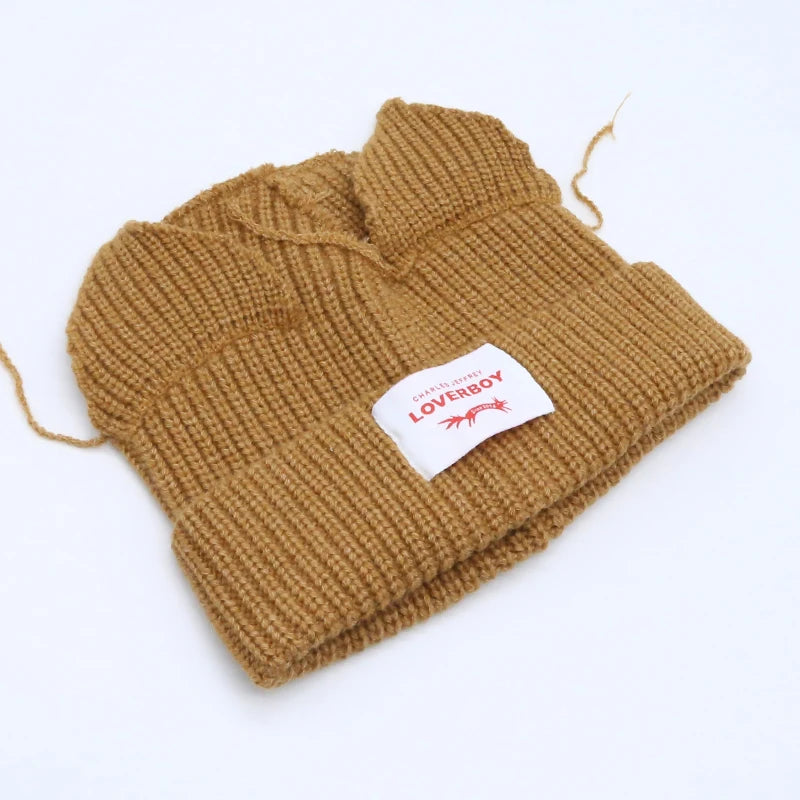 Unisex Long Fox Ears Knitted Beanie | Y2K Bunny Rabbit Hat