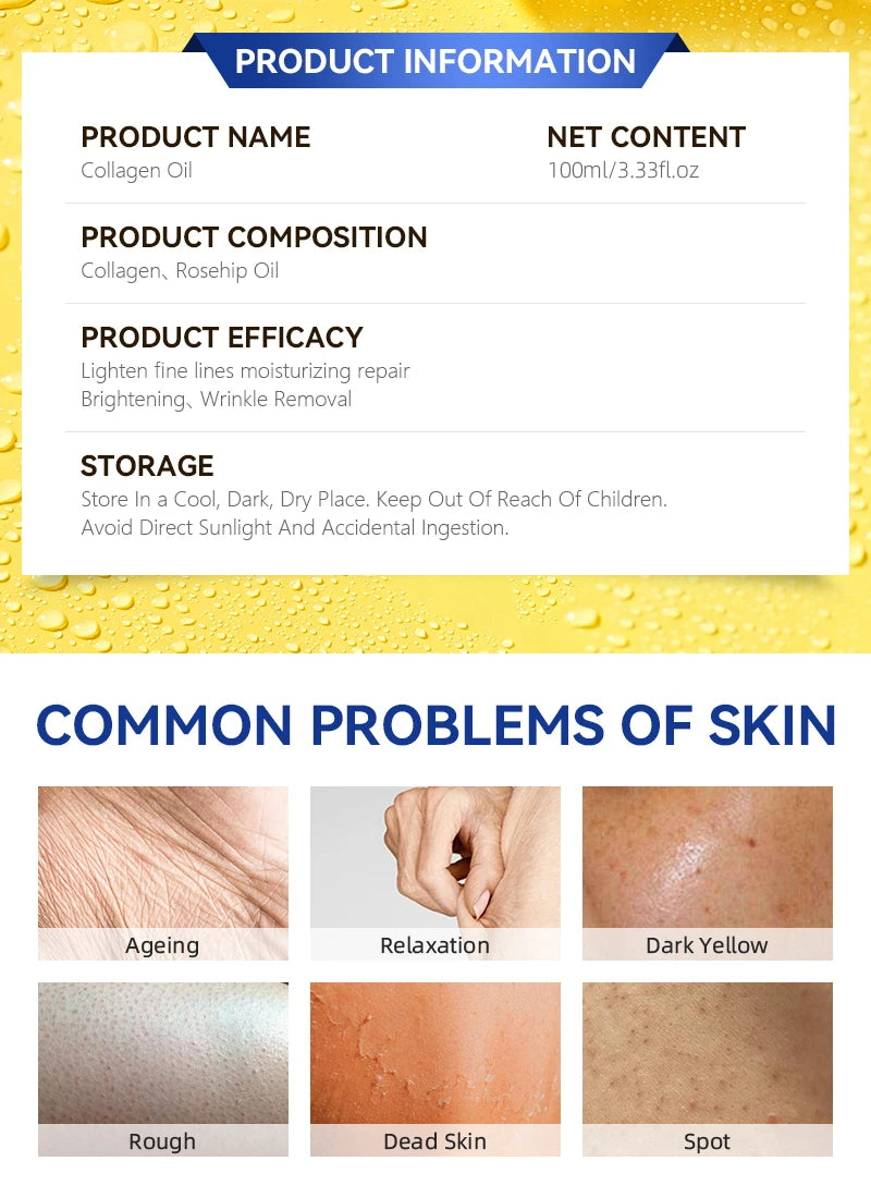 Hydrating Collagen Body Oil | Moisturizing Whole Body Essential Oil