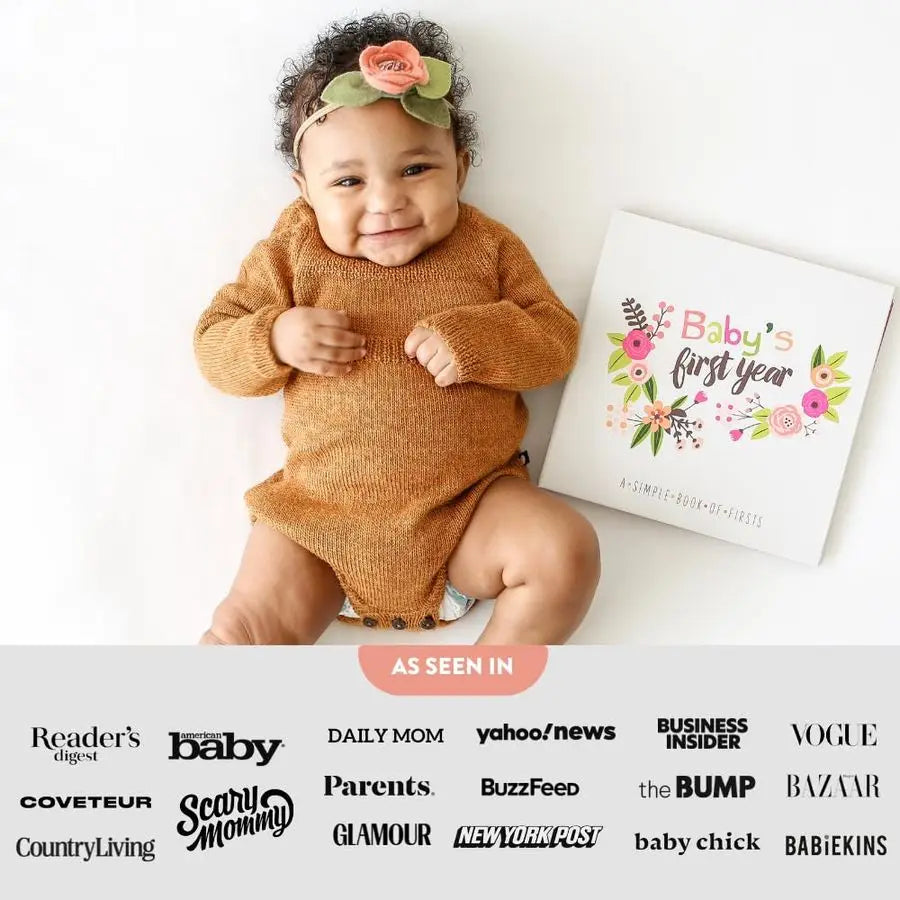 Baby Memory Book for Girls | Milestone Journal & Keepsake Album