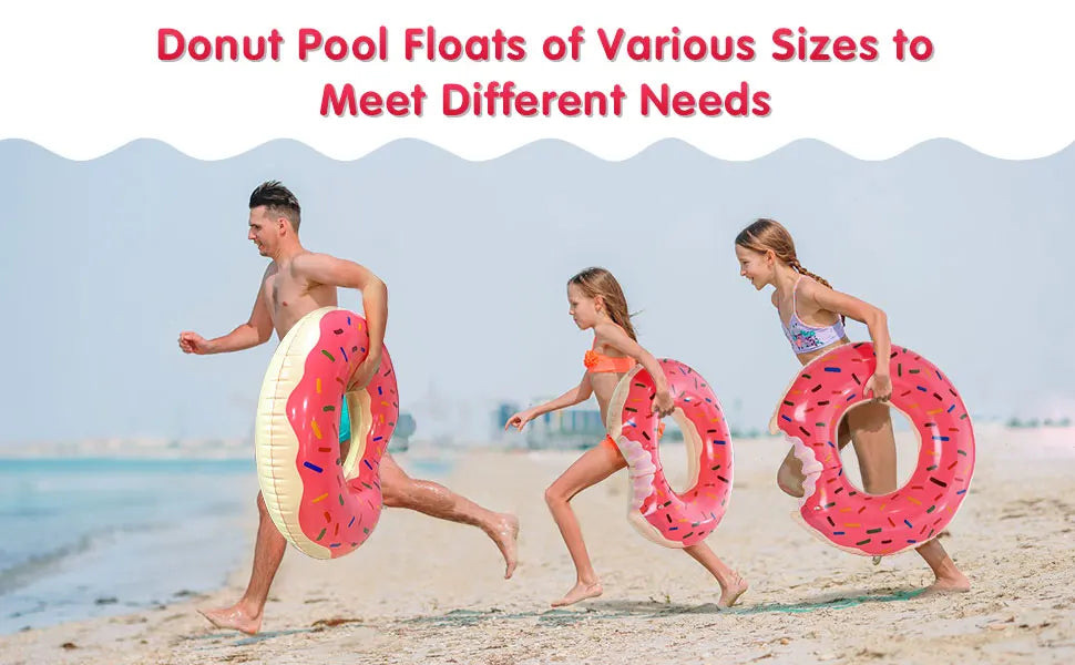 Inflatable Donut Swim Ring | Fun Pool Float for Kids & Adults