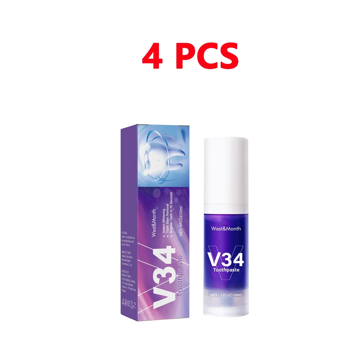 30ml Teeth Whitening Toothpaste | Intensive Stain Remover & Fresh Breath
