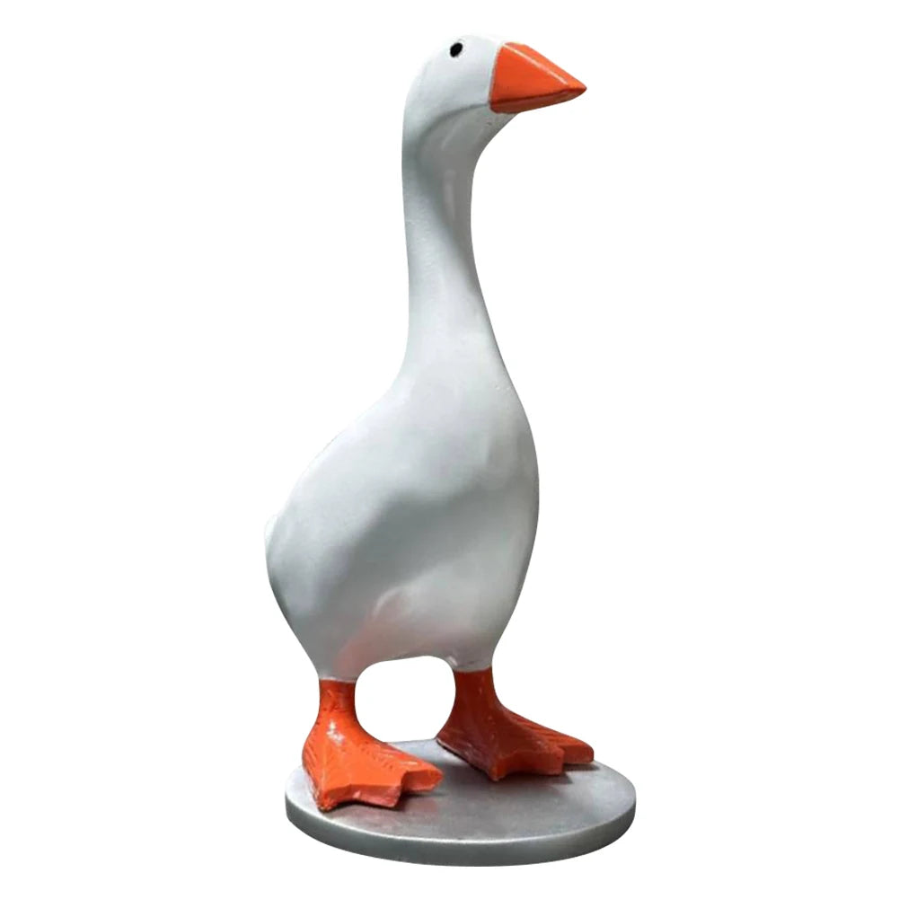 Kawaii Magnetic Silly Goose Figurine | Cute Resin Statue Decor