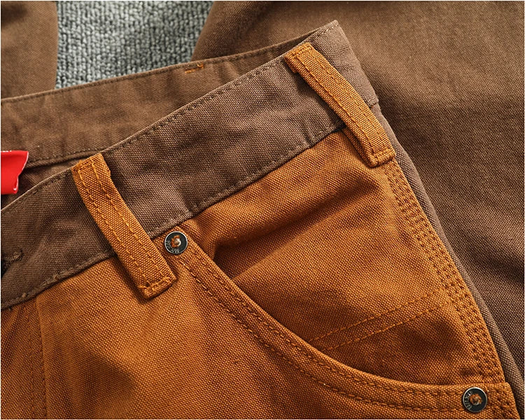 Vintage Cargo Overalls for Men | Stylish Heavy Canvas Pants
