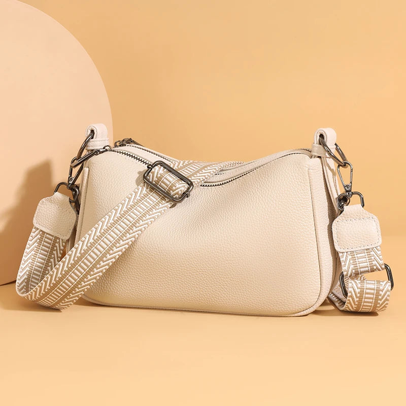 Soft Genuine Leather Crossbody Bag for Women | Luxury Casual Tote