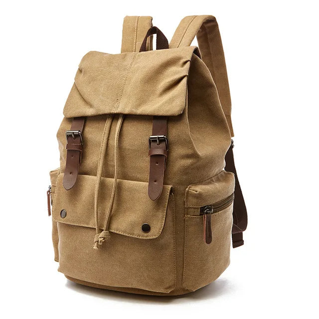 Vintage Canvas Laptop Backpack for School & Travel | Anti-Theft Design