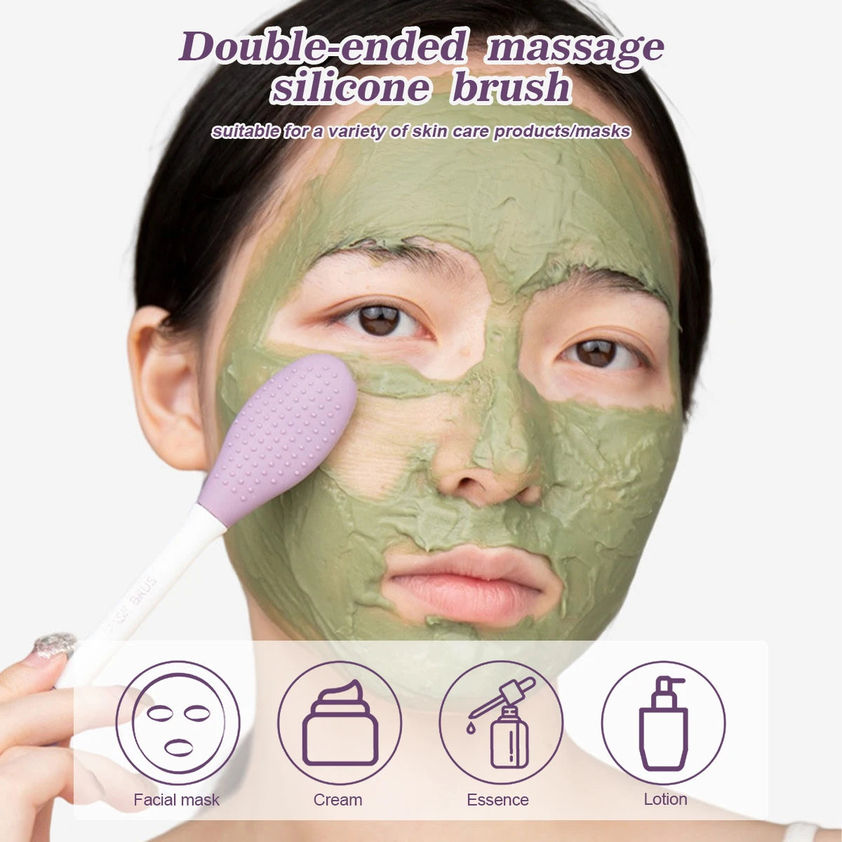 Dual-Use Silicone Facial Cleansing Brush | Deep Clean & Exfoliate
