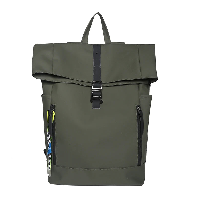 Women's Large Nylon Roll Top Backpack | Versatile Travel Companion