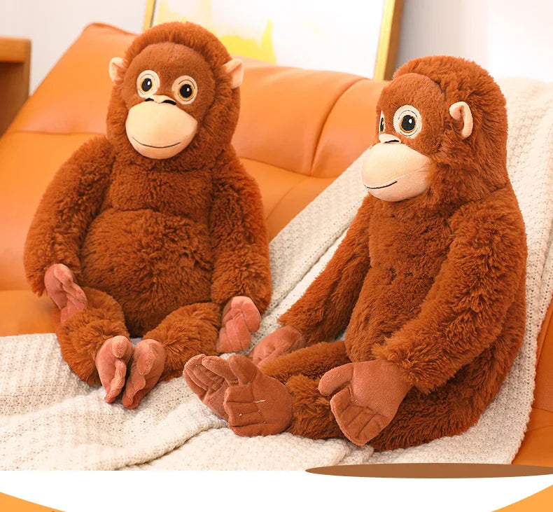 65cm Cartoon Gorilla Plush Toy | Soft Monkey Stuffed Doll