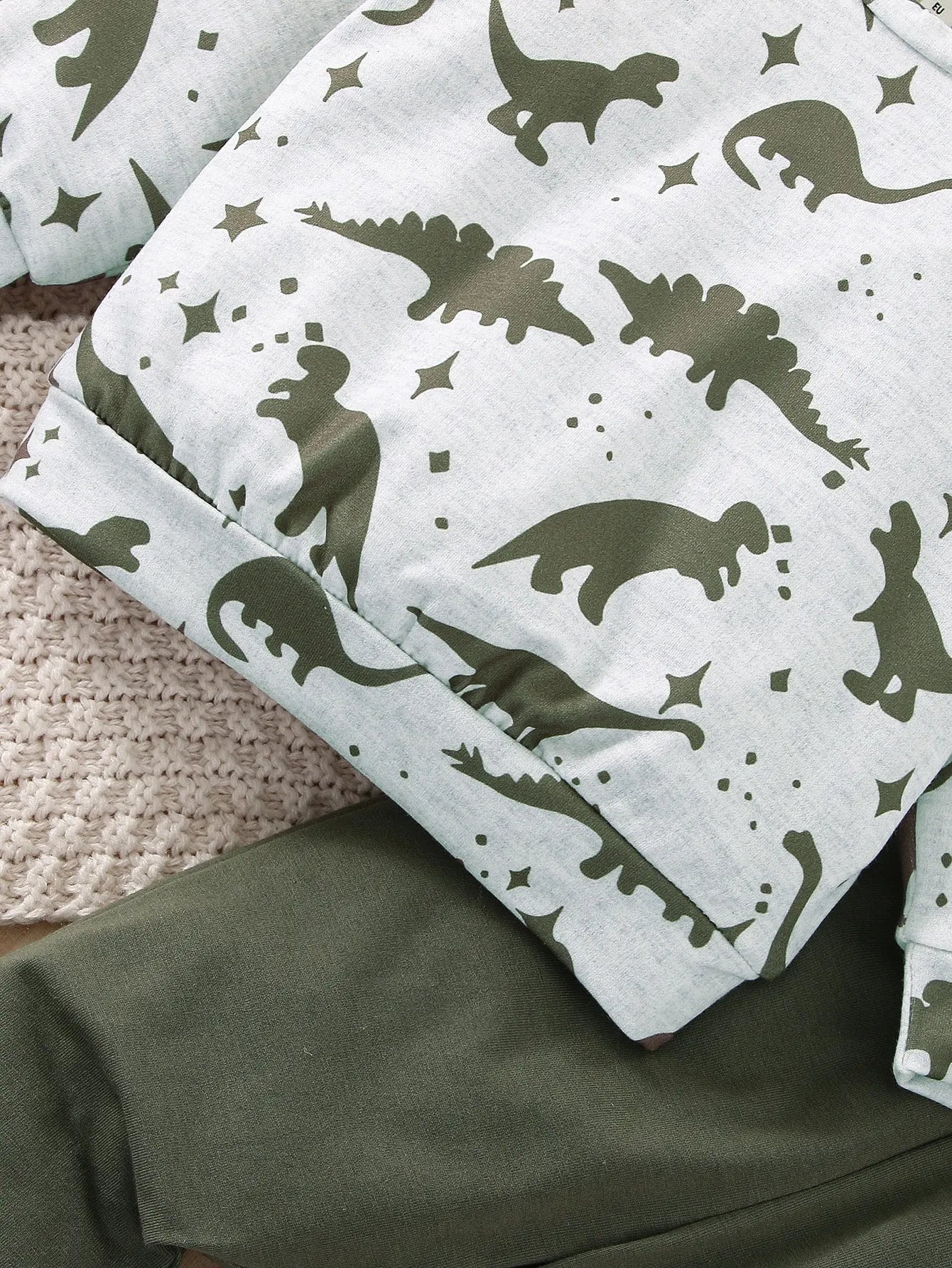 Two-Piece Baby Boy Dinosaur Sports Leisure Set | Comfortable Wear