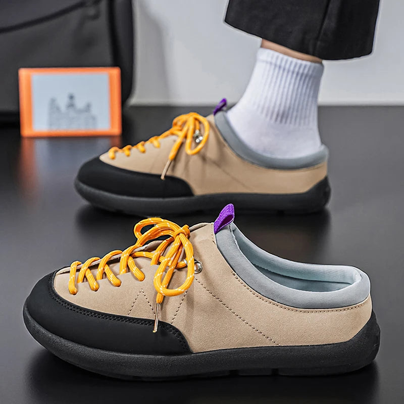 Men's Backless Slip-On Casual Sports Shoes | Comfortable & Stylish