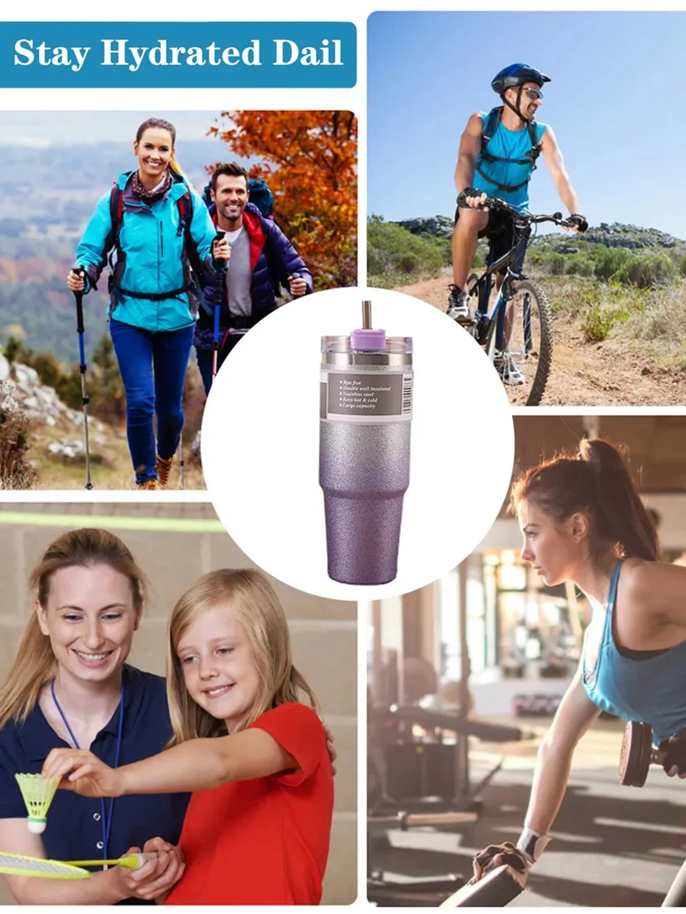 Gradient Starlight Insulated Double-Layer Stainless Steel Cup