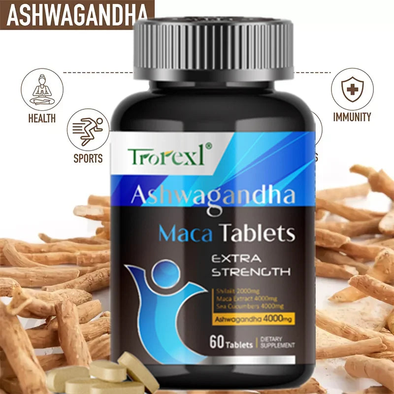 Organic Ashwagandha & Maca Pills | Natural Energy Booster
