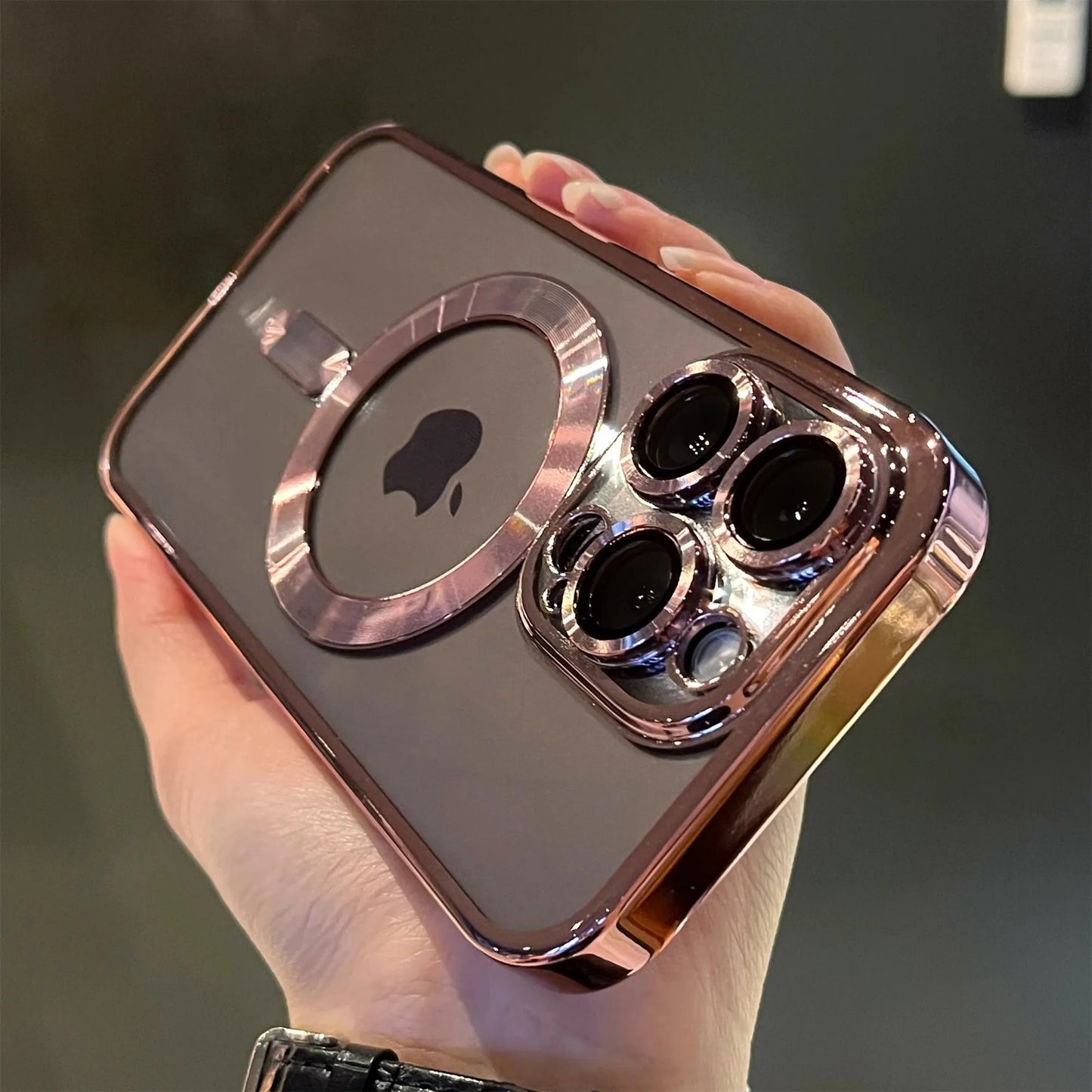 Luxury Magnetic Clear Case for MagSafe iPhone | Shockproof Cover