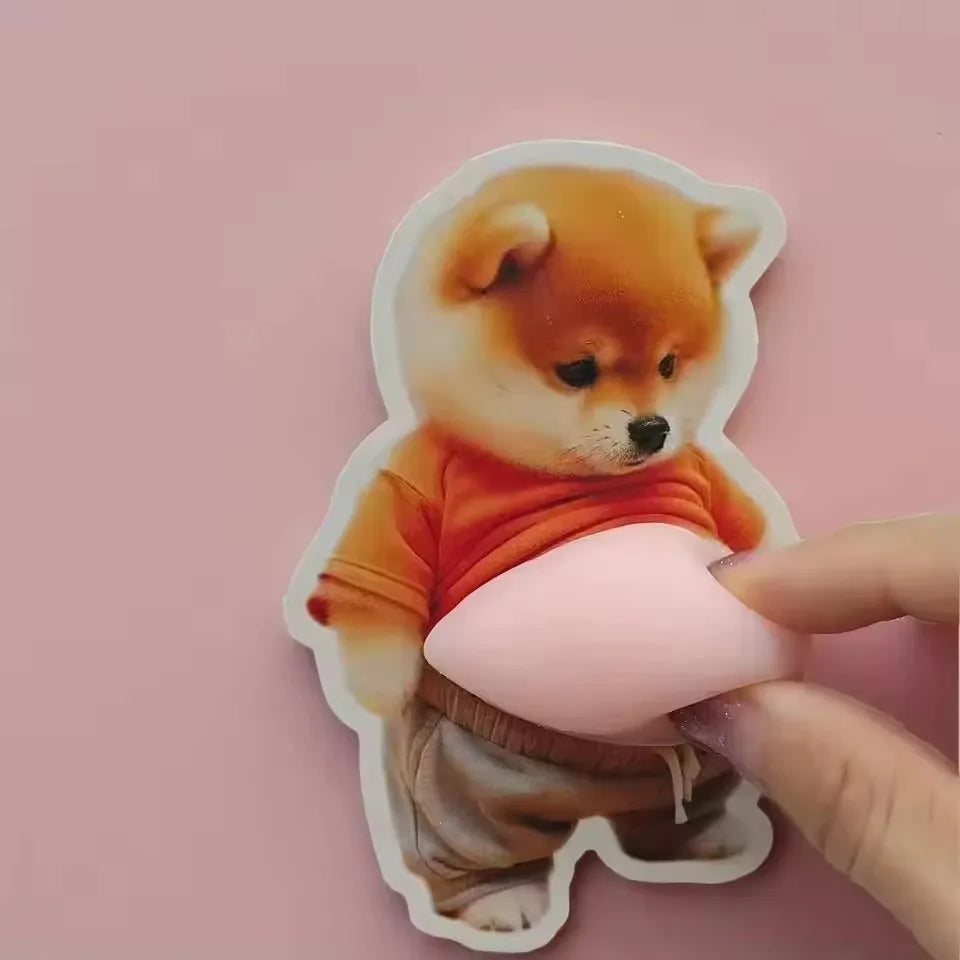 3D Shiba Inu Stickers | Cute Chubby Self-Adhesive Dog Decor