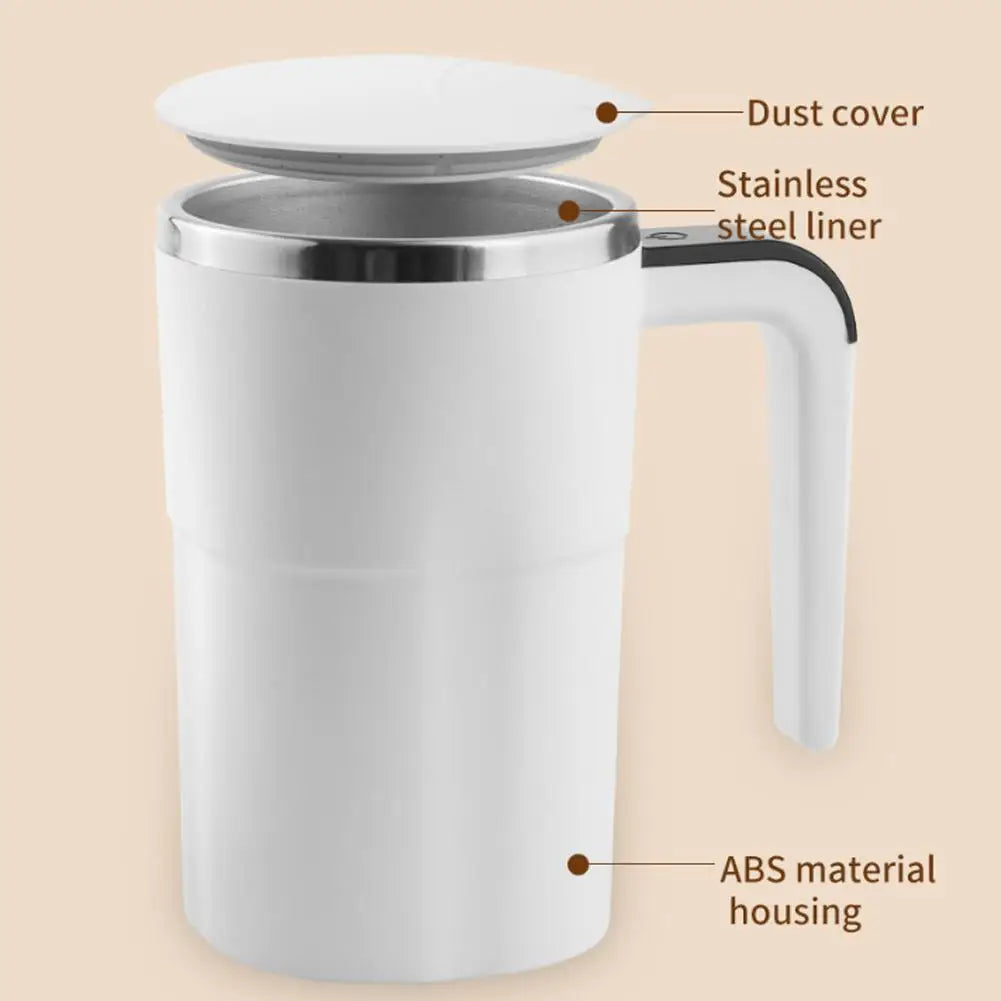 Stainless Steel Rechargeable Electric Stirring Cup | Portable Mixing Mug